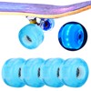 4PCs Set High Elastic PU Skateboard Flashing Wheel 52mm Professional
