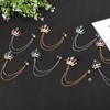 PATIKIL Crown Hanging Chain Brooch Pins, 2 Pcs Rhinestone Suit