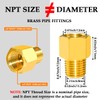 SDTC Tech 2-Pack Brass Pipe Fitting 1/4" NPT Male Thread