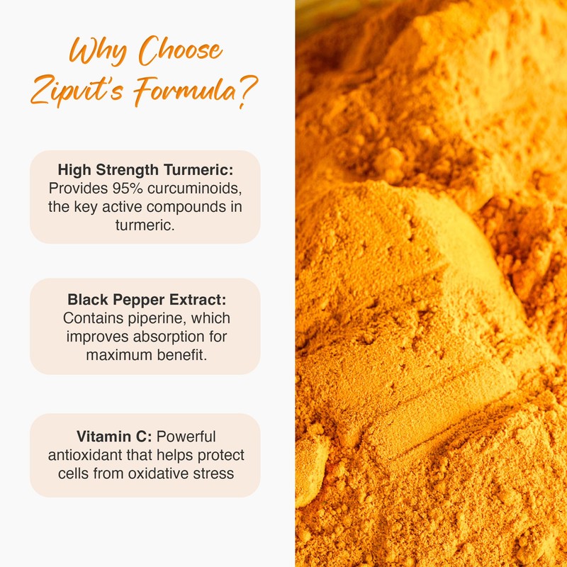 Zipvit Turmeric Tablets 10,000mg Providing 95% Active Curcumin with Bioperine