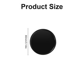 zalati Holder Pads 6pcs Phone Mounted Mats Nano Non-Slip Decor Figures Suction Cup Stand for Windscreen Dashboard - Black