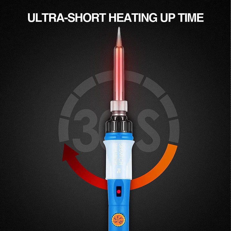 Soldering Iron Kit Electronics, [Upgraded] 60W Adjustable Temperature Welding Tool