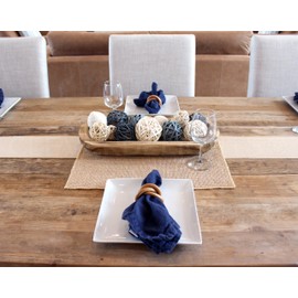 CleverDelights 20 Inch Dobby Weave Burlap Squares - 4 Pack - Heavyweight Jute Burlap Fabric - Finished Edges - 20" x 20"