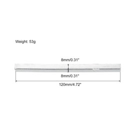 sourcing map 1pcs Door Spindle Bar, 120mm Long Door Knob Spindle, Iron Handle Spindle Bar Door Lock Replacement Parts for Most Type Door Knobs, Silver