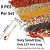 8 PCS Tiny Stainless Steel Spoons for Spices Jars, Mini