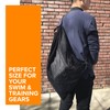 Fitdom Large Mesh Swim Drawstring Sling Bag. Best for Swimming,