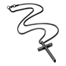 Collar Cruz Y Pulsera Cubana Anillo Hombre Acero Inoxidable