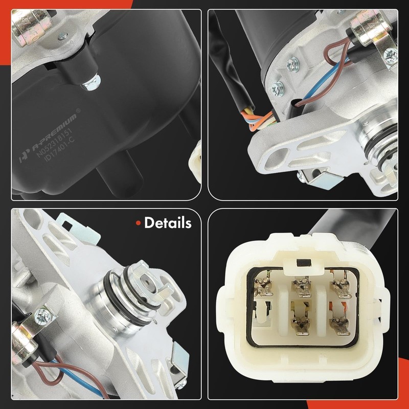 A-Premium Ignition Distributor with Cap and Rotor Compatible with Honda