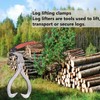 LOCADENCE Log Lifting Grapple, Plastic Iron Shifting Handle One Handed