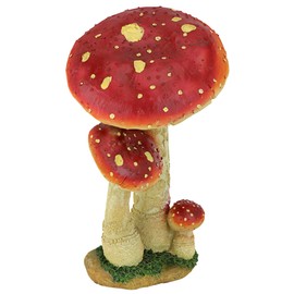 Design Toscano Mystic Forest Mushroom Statue: Red