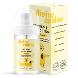 Dog Sunscreen for Nose and Body - 2 oz Sun Protection - Dog Summer Essentials Water Resistant SPF 30 with Natural Ingredients - Made in the USA