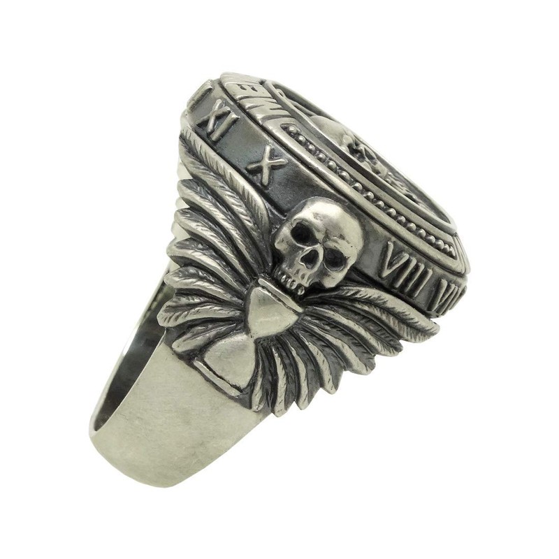 Sagittarius Sterling silver 925 memento mori zodiac skull horoscope men’s