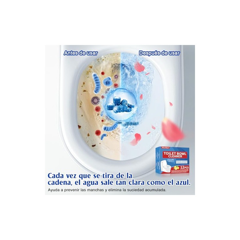 Pastillas Limpiadoras Inodoro Tabletas Acción Prolongada Pastilla Días Protección Meses