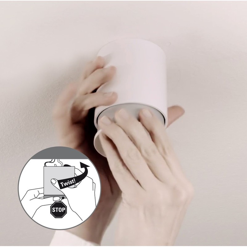 Twister Classic Ceiling Light - Easy to Fix, No Screws,