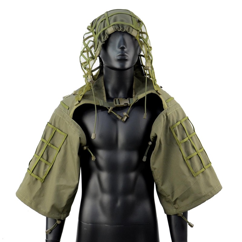 LytHarvest Sniper Ghillie Suit Foundation, Ripstop, Camouflage Tactical Ghillie Hood