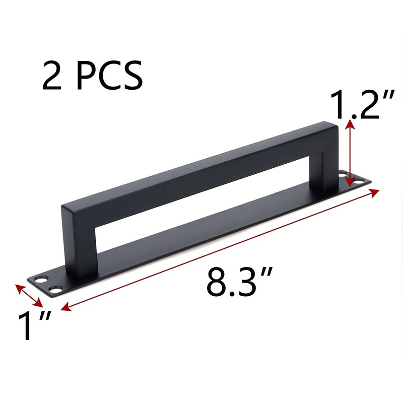 Pufguy 8.3"x1"x1.2" Barn Door Handles Black Sliding Door Pulls Stainless