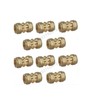 Pack of 10, 15mm Brass Compression Couplers, WRAS Approved Couplings