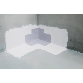 Kiesel Polyethylene Preformed Shower Waterproofing Membrane Inside Corner, for Shower Base and Shower Curb Corner, for Ceramic Tile Flooring Underlayment, 60180, 2 Pcs Pack, Gray