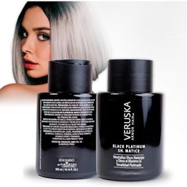 Shampoo Matizadora Black Platinum Verusk by Gaero Shop  300 Ml  Platinado, Matizador de Canas Matizador para Cabellos Rubios  Platina y Proporciona