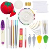 Similane Embroidery Kit 215 Pcs,100 Colors Threads,5 Pcs Embroidery Hoops,3