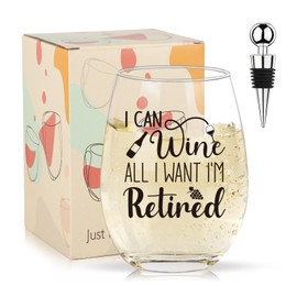 16oz Retirement Wine Glass, All I Want I'M Retired Retirement Gifts, Retirement Wine Glass 16 Oz, Funny Wine Glass, Funny Retirement Gifts for Women, Retirement Glass for Wine Lovers Teacher Nurse