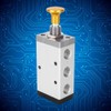 Hand Valve Two Position Five Way Button Valve Aluminum Alloy