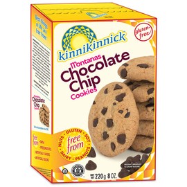 Kinnikinnick Montanas Gluten Free Chocolate Chip Cookies, 8oz/220g (Pack of 6)