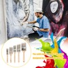 5-Piece Paint Brush Set,Paint Brush Set Decorating,Pro Angled Paint Brush,