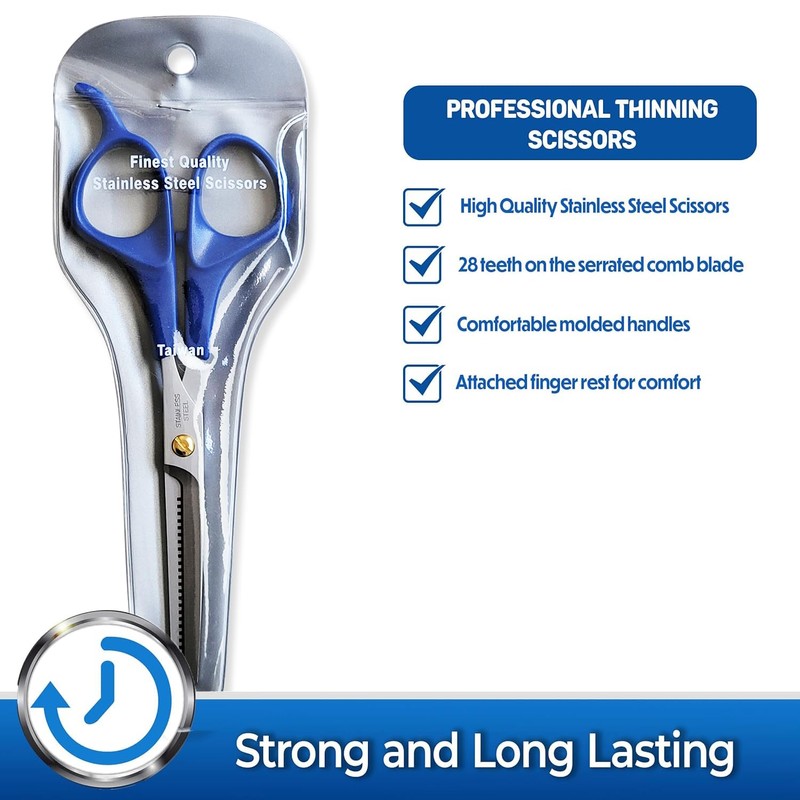 PET MAGASIN Pet Thinning Shears - Professional Thinning Scissors with