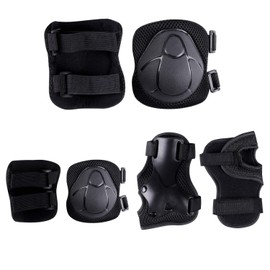Kids Protective Gear Set 6 in 1 Knee Elbow Pads Wrist Guards Children Protection Safety Roller Bicycle Skateboard Inline Skating Scooter Multi Sports for Boys Girls Age 3-8