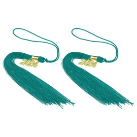 PATIKIL 2 Pcs Graduation Tassel with 2024 Gold Charm, Graduation Cap Tassel 2024 Year Graduation Tassels for Graduation Party Ceremonies Souvenir, Peacock Blue
