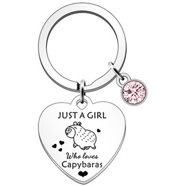 SDOFY Capybara Gifts for Girls Cute Capybara Gifts Capybara Keyring Keychain Capybara Lovers Gift Just A Girl Who Loves Capybaras