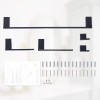 Matte Black Bathroom Accessories Set 5 Pieces, Wall Mounted Screw-In