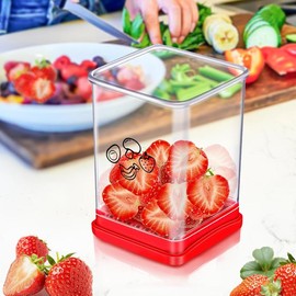 Fruit Slicer, Stainless Steel Cup Slicers, Vegetable Slicer for Strawberry Banana Egg, Portable Kitchen Slicing Tool