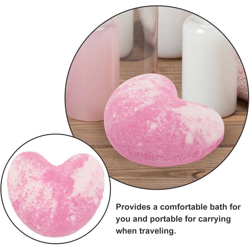 Bola de Baño Corazón 40g Sal Marina, Lavanda Púrpura