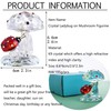 H&D HYALINE & DORA Crystal Ladybug on Mushroom Figurine Statues