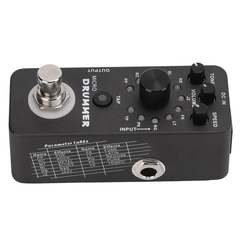 Drum Machine Pedal 121 Drum Loops Electric Guitar Monoblock Effect