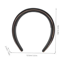 Baluue Wide Velvet Rhinestone Headband for Women Padded Crystal Hairband with Sparkle Baroque Design Comfortable Wide Band for Weddings Parties Daily Wear Stylish Hair Accessories