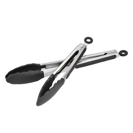 Armo® Stainless Steel Kitchen Tongs Locking Metal Food Tongs 9 INCH & 12 INCH BBQ Air Fryer Salad Pasta Kitchen Tongs Pack of 2