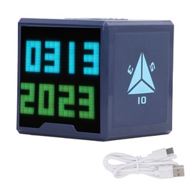 Pixel Art Alarm Clock Multifunction Full Color Display Weather Synchronization Music Rhythm RGB Digital Alarm Clock