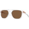 Oakley Men's OO9436 Latch Beta Square Sunglasses, Matte Clear/Prizm Bronze,