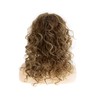 Wiwige Long Curly Brown Mixed Blonde Wig with Bangs Natural