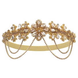 BABEYOND 1920s Gatsby Flapper Headband, 20s Rhinestone Costume Hair Accessories, Party Wedding Headpiece for Women