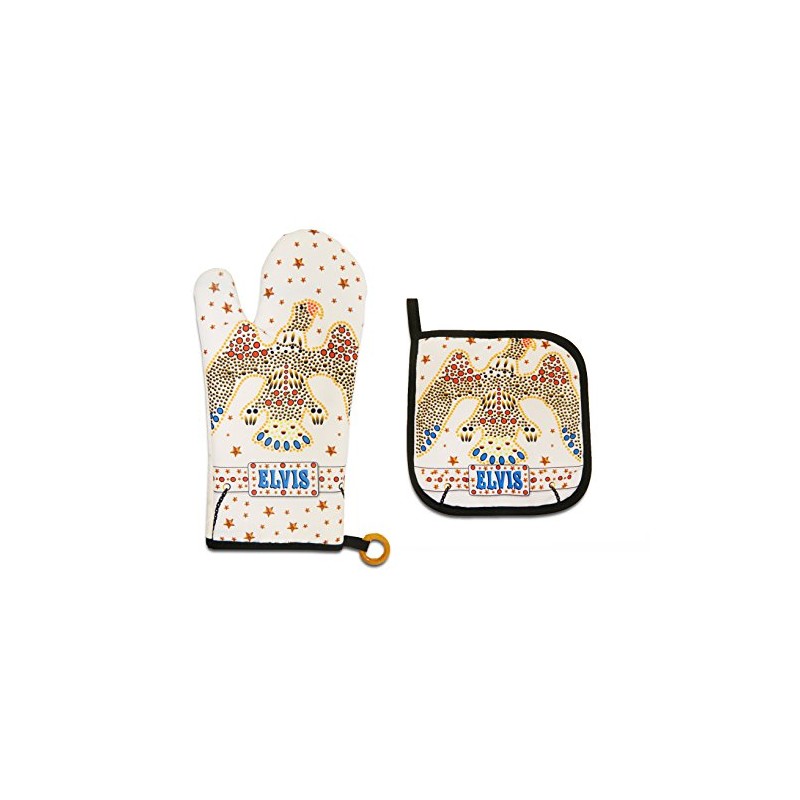 Midsouth Products Elvis Presley Oven Mitt & Pot Holder Set