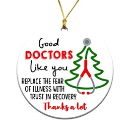 MEDROC - Adorno de Navidad para médico 2024 - Regalos de agradecimiento de la semana del médico, a granel para mujeres y hombres, regalo de agradecimiento para pediatra, psiquiatra de emergencia,