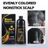 SECERTMU Black Hair Dye Shampoo Instant 3 in 1 Grey
