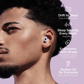 ZEN CAVE Ear Plugs for Sleeping-Reusable Noise Cancelling Ear plugs for Sleep, Deep Focus, Travel, Motorcycles, Airplanes, Noise Sensitivity-26dB Noise Reduction Tranquil Earplug