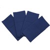 Navy Dinner Napkins Cloth Like with Built-in Flatware Pocket, Linen-Feel