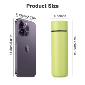 Stainless Steel Water Bottle, 150 ml Mini Coffee Thermos Bottle, Bottle for Hot Drinks, Portable Small Thermos Bottle, Drink Water Bottle, Insulated Cup, Drink, Water Bottle (Matte Green)