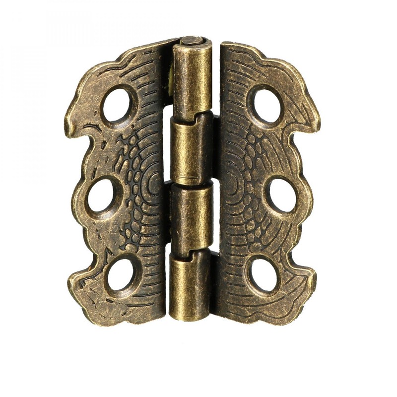 sourcing map Retro Replacement Hinges with Screws 1.14 Inch Antique